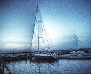 Boats in harbor