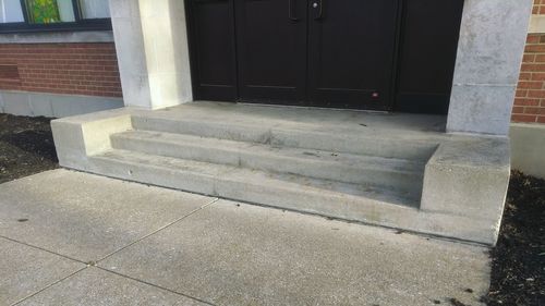 Steps leading towards door