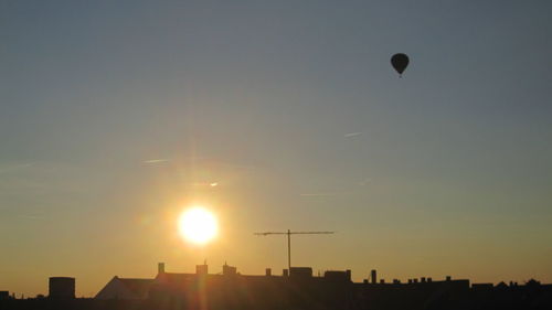 Scenic view of moon against sky during sunset