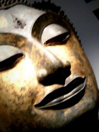 Close-up of painting on wall