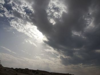 Low angle view of cloudy sky