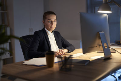 Business colleagues working on table