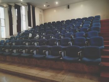 Empty chairs in room