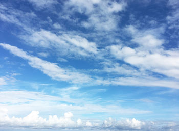 Low angle view of clouds in sky