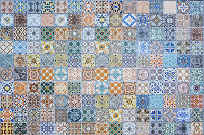 Full frame shot of tiled floor