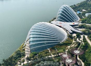 High angle view of city