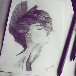 Close-up of drawing on paper