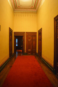 Empty corridor of building