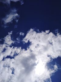 Low angle view of clouds in sky