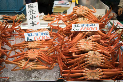 Close-up of spices for sale at market stall