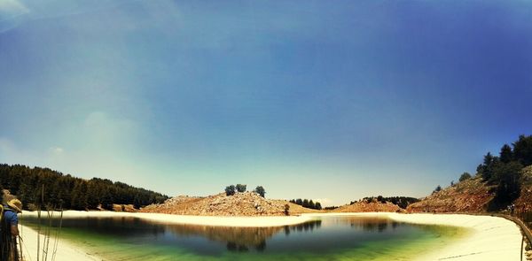 Scenic view of river against sky