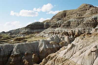 Scenic view of rocky mountains against sky