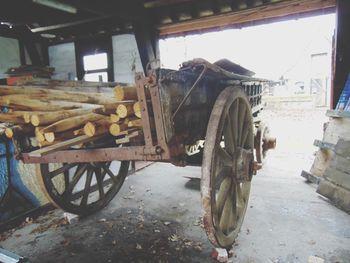 View of abandoned truck