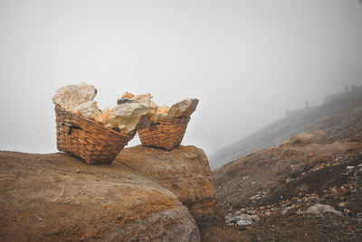 The sulphur from ijen crater