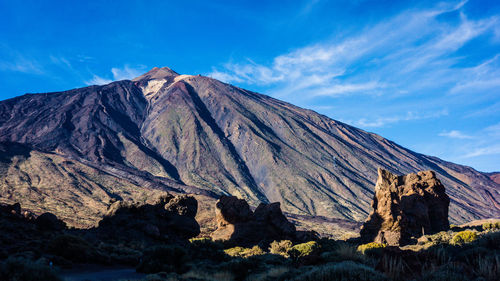 Scenic view of mountain against sky