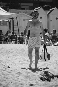 Man walking on a beach 