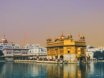 View of temple against clear sky