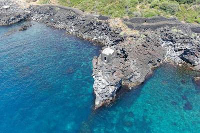 Air view of the sea