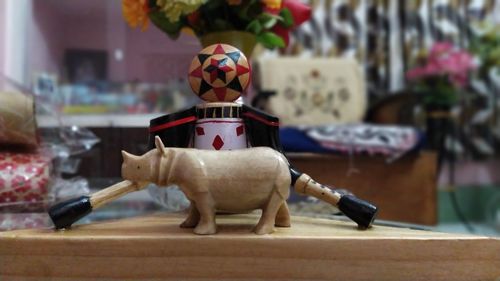 Close-up of stuffed toy on table