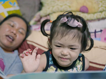 Portrait of cute baby girl