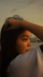 Portrait of young woman