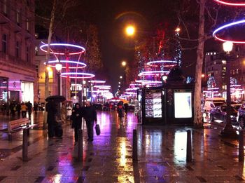 Night view of city street at night