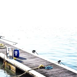 View of boats in water