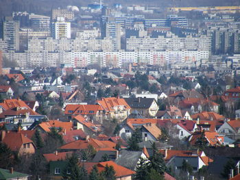 High angle view of townscape