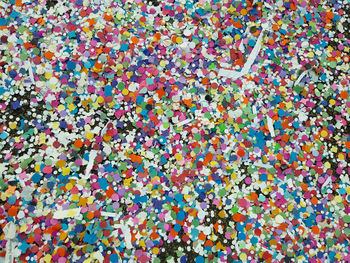 Full frame shot of multi colored confetti