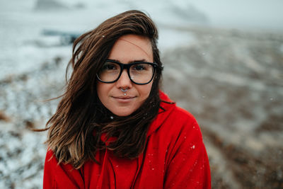 Portrait of smiling young woman