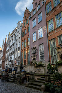 Low angle view of buildings against sky