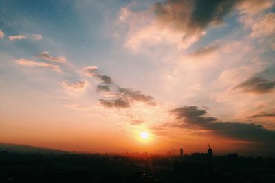 Sun shining over landscape