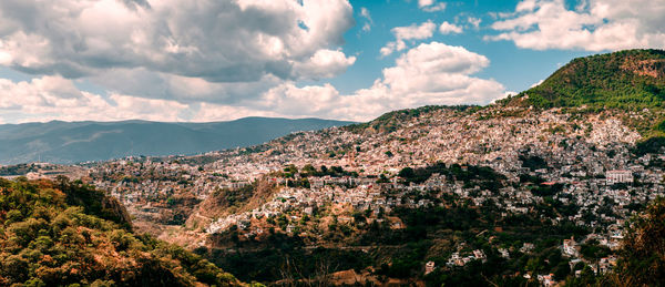 Panoramic view of landscape against sky
