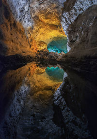 Rock formation in water