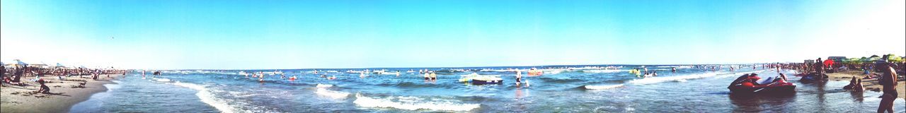 Tourists enjoying in sea