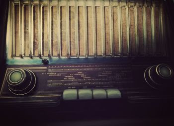 Close-up of piano keys