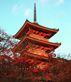 Low angle view of temple