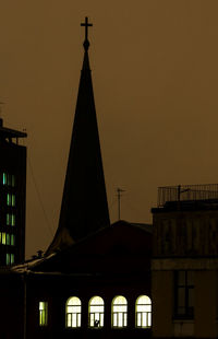 View of building at sunset
