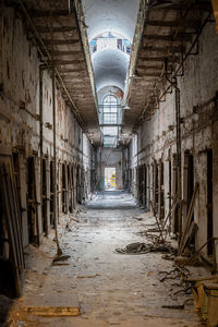 Interior of abandoned building