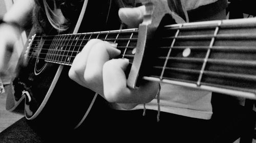 Close-up of guitar guitar