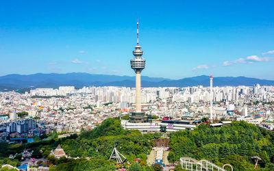 Beautiful landscape view of daegu tower, south korea.