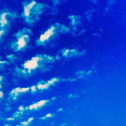 Low angle view of blue sky