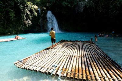 People at kawasan falls