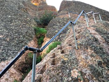 High angle view of rock formation on mountain