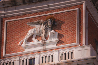 Low angle view of statue