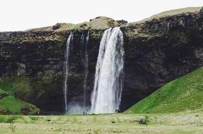Scenic view of waterfall