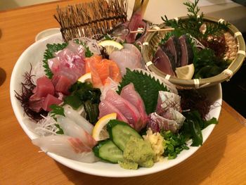 Close-up of served food