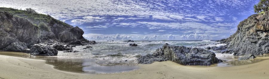 Scenic view of sea against sky