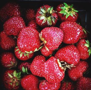 Full frame of strawberries