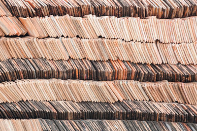 Full frame shot of roof tiles